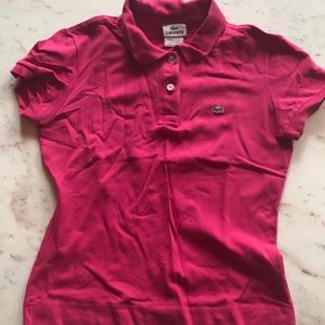 Hot pink Lacoste Polo